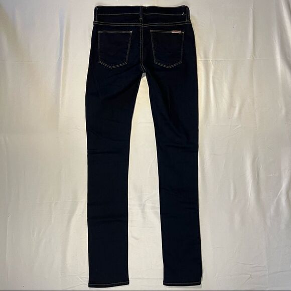 Hudson Shine Midrise Skinny Dark Denim Jeans 25 - Picture 7 of 10